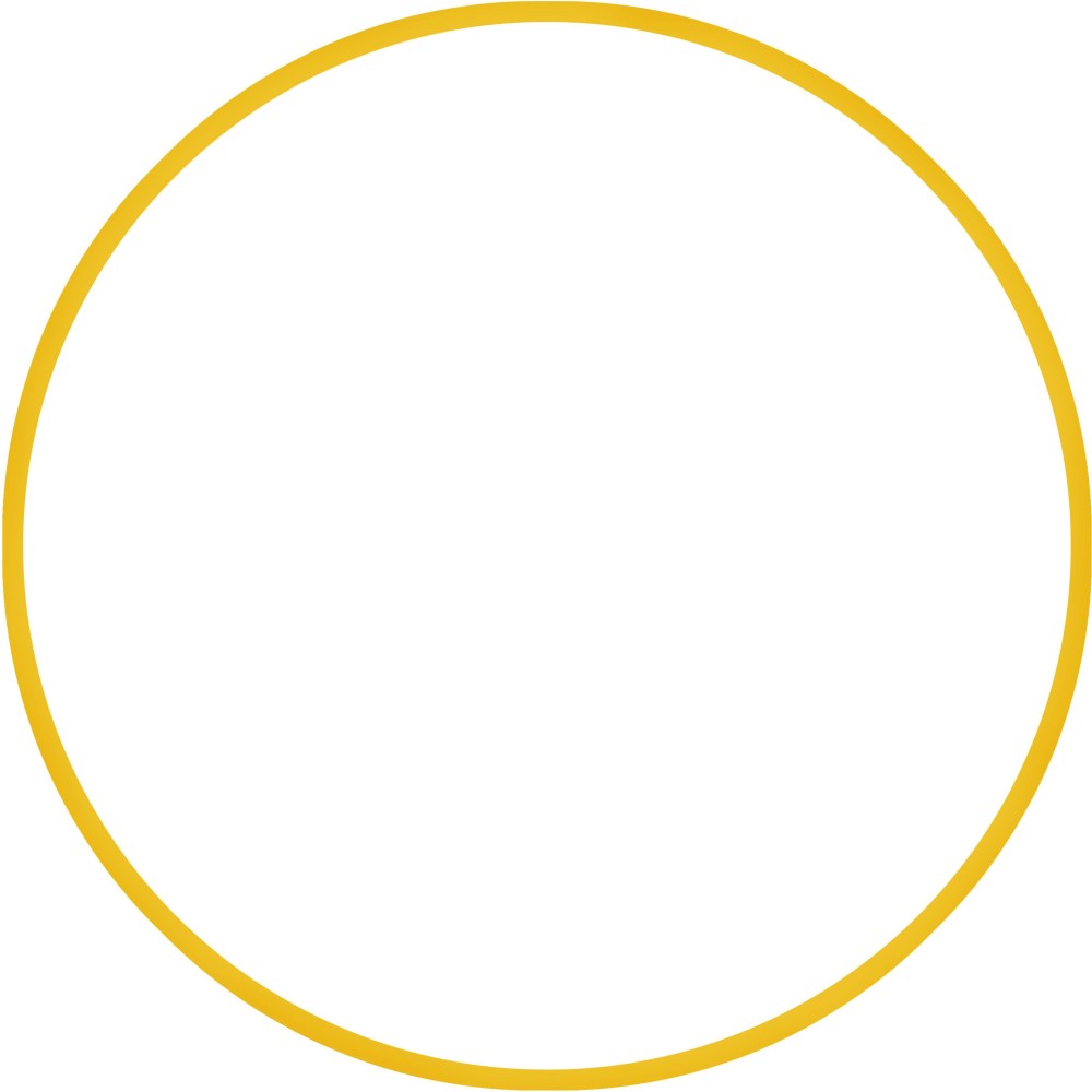Χούλα Χουπ HQ 80cm - Φ19mm - 330gr, Κίτρινο