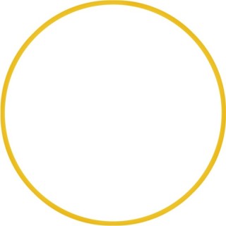 Χούλα Χουπ HQ 80cm - Φ19mm - 330gr, Κίτρινο