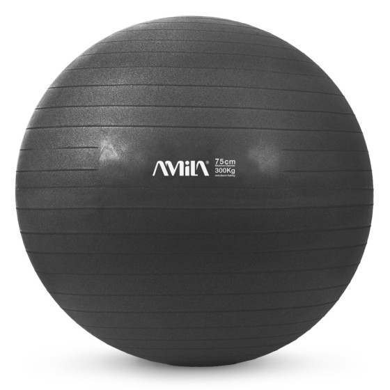 GymBall 75cm Μαύρη Bulk