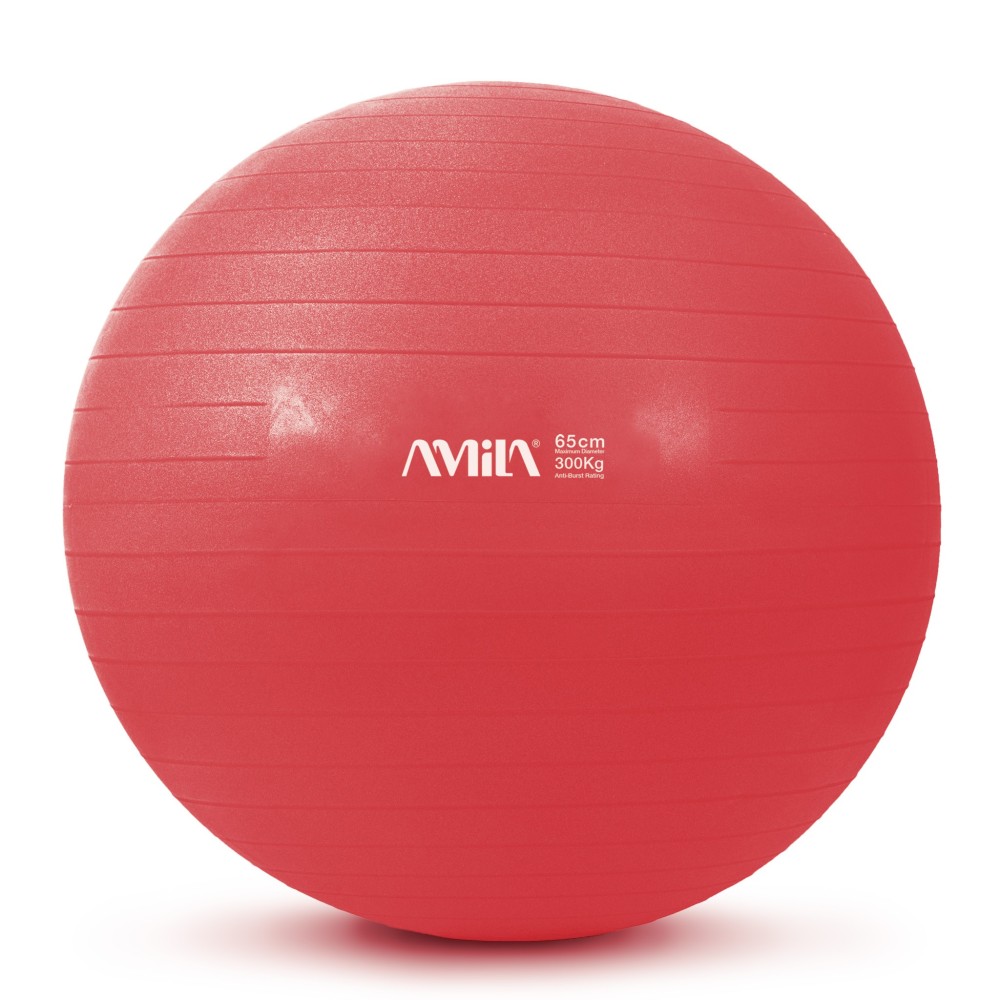 Μπάλα Γυμναστικής AMILA GYMBALL 65cm Κόκκινη Bulk