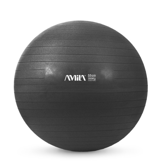 GymBall 55cm Μαύρη Bulk