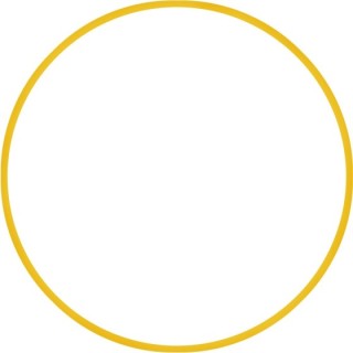 Χούλα-Χουπ HQ 60cm - Φ19mm - 230gr, Κίτρινο