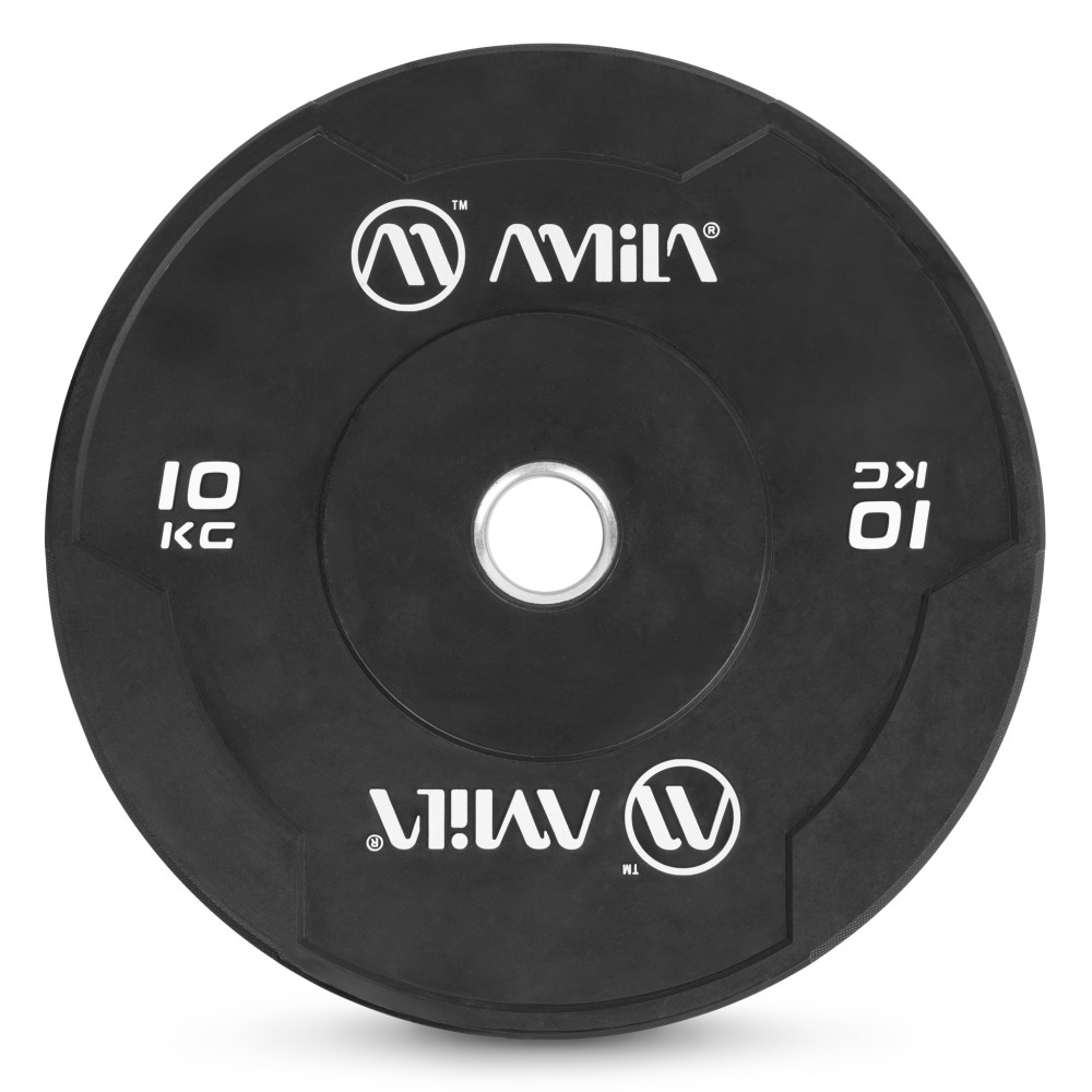 Δίσκος AMILA Black W Bumper Slim 50mm 10Kg