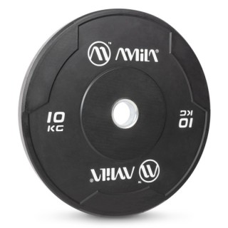 Δίσκος AMILA Black W Bumper Slim 50mm 10Kg